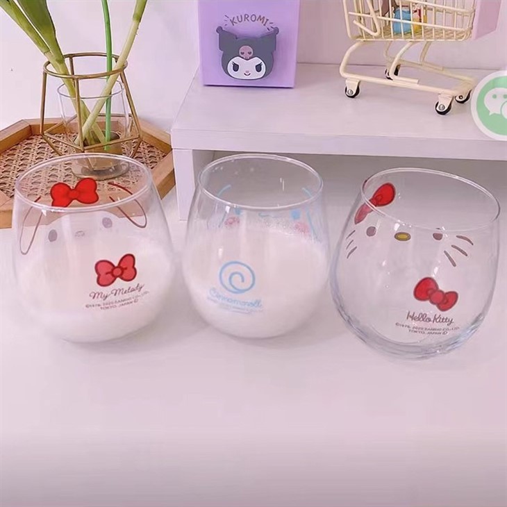 A Stemless Glass With A Cat Decal